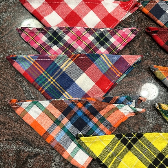 Set of 15 plaid dog bandanas - Picture 9 of 11